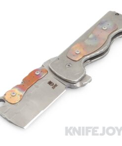 RichMade Knives Large Zombie Killer Folder Stainless Steel Blade with Super Fat Copper Overlays on Titanium Handles