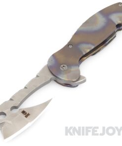RichMade Knives Large Ratchet Folder Stainless Steel Blade with Super Fat Titanium Handles