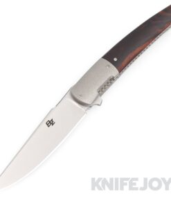 Brad Zinker Knives Sway Front Trapper Flipper Stonewashed CPM 154 Blade with Desert Ironwood Scales