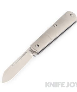Nick Swan Knives Custom Barlow SlipJoint AEB-L Blade with Titanium Handles