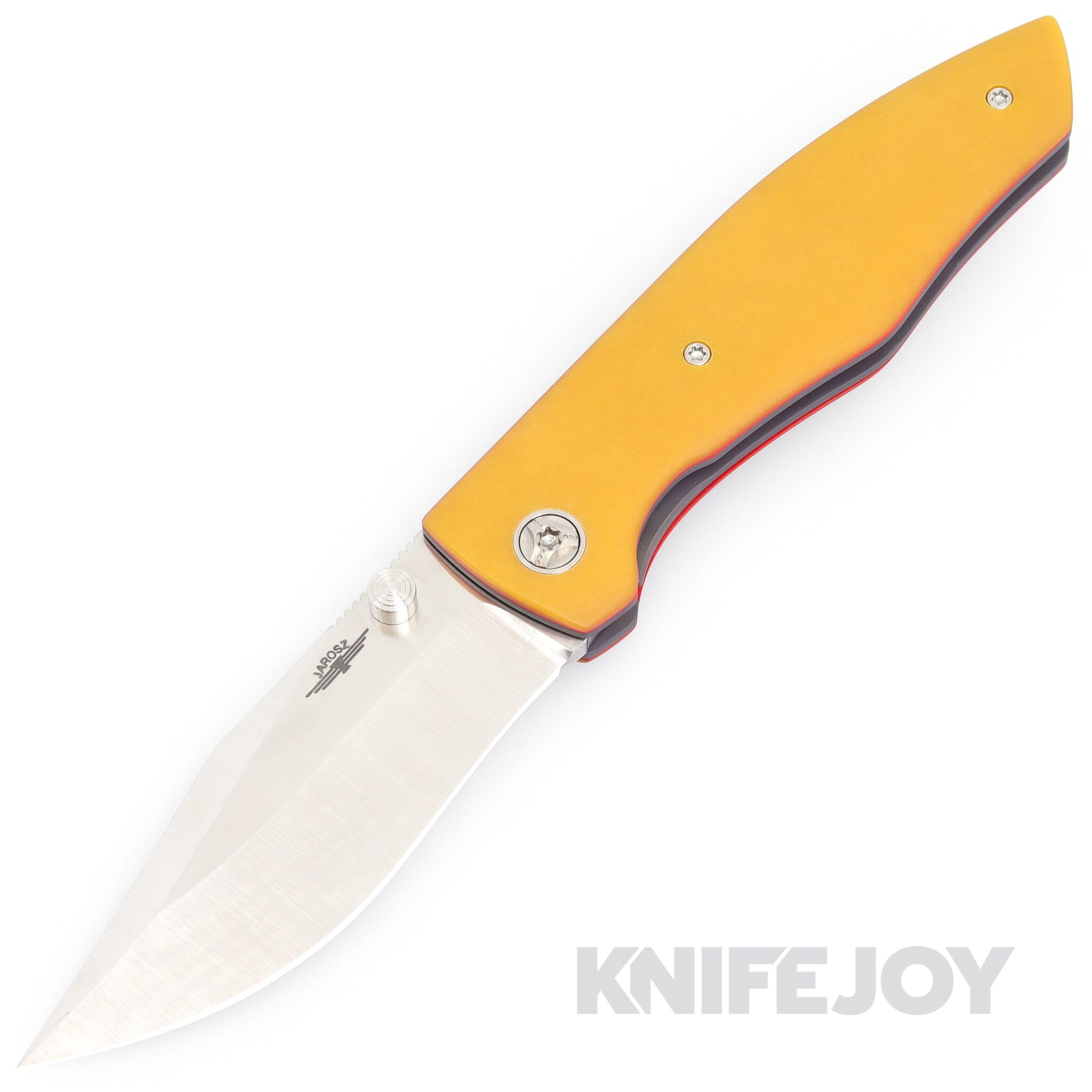 Jarosz Custom Knives Liner Lock Archon Magnacut Blade with Vintage Ivory/ Titanium Handles