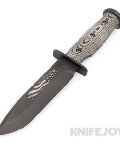 Medford Knives USMC Fighter Fixed Blade S35VN PVD Blade/ Flag Fuller with Multi-Layered G10 Handle/ PVD Hardware