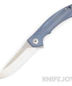 Zero Tolerance Knives ZT 0450 S35VN Blade with BoatRight Bladeworks Custom Engraved Flag/ Blue Anodized Titanium Handles