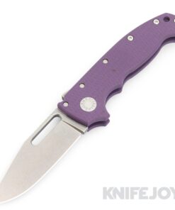 Demko Knives (FFG) AD20 Full Flat Grind 3V Clip Point Blade with Purple G10 Handles
