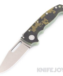 Demko Knives (FFG) AD20 Full Flat Grind 3V Clip Point Blade with Camo #1 G10 Handles