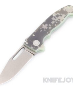 Demko Knives (FFG) AD20 Full Flat Grind 3V Clip Point Blade with Camo #2 G10 Handles
