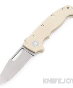 Demko Knives (FFG) AD20 Full Flat Grind 3V Clip Point Blade with Tan G10 Handles
