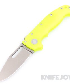 Demko Knives (FFG) AD20 Full Flat Grind 3V Clip Point Blade with DayGlow G10 Handles