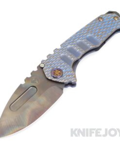 Medford Knives Praetorian Genesis "T" S45VN Vulcan Drop Point Blade with Blue/ Bronze Dragon Skin Handles/ Flamed Hardware and Clip