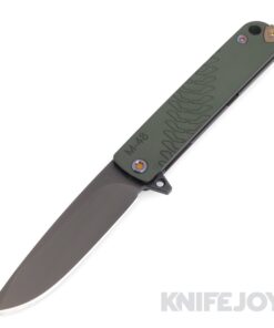 Medford Knives M-48 S45VN PVD Blade with Green Handle/ PVD Spring/ Flamed Hardware and Clip