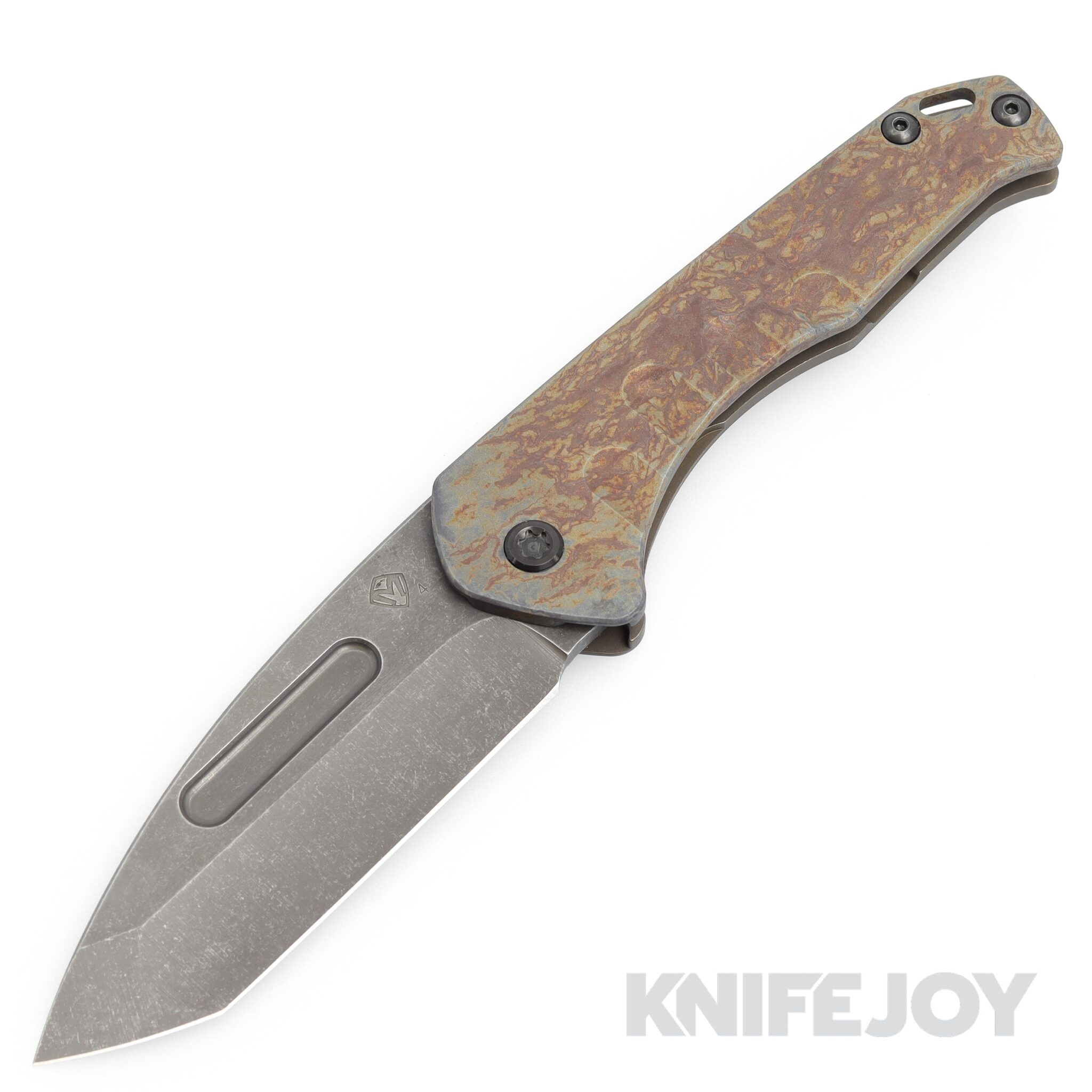 Medford Knives Praetorian Slim S45VN Acid/ Distressed Tanto Blade with Scorched Earth Handles/Old School Brz Spring/ PVD Hardware and Clip