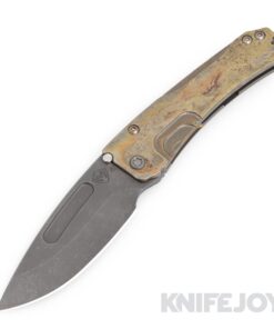 Medford Knives Slim Midi Marauder S45VN Acid Distressed Drop Point Blade with Scorched Earth Handles/ Old School Bronze Spring/ Old School Tumbled PVD Hardware and Clip