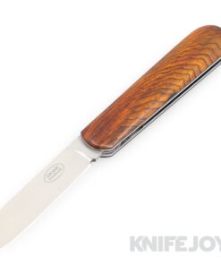 Tinus Stone STONE168 Gentlemans SlipJoint Folder Plain Drop Point Blade with Cocobolo Handles/ Black Liners