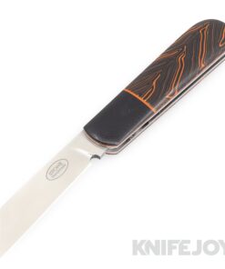 Tinus Stone STONE169 Barlow SlipJoint Plain Blade with Orange/ Black G-Mascus G10 Handles/ Black G10 Bolsters/ Orange Liners