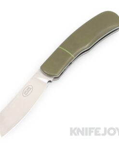 Tinus Stone STONE175 Gunstock Slipjoint Plain Blade with OD Green G10 Matte Finish Handles/ Green Liners and Dividers