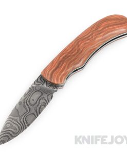 Tinus Stone STONE178 Hunter Slipjoint Carbon Damascus Blade with Dyed Ash Handles/ OD Green Liners