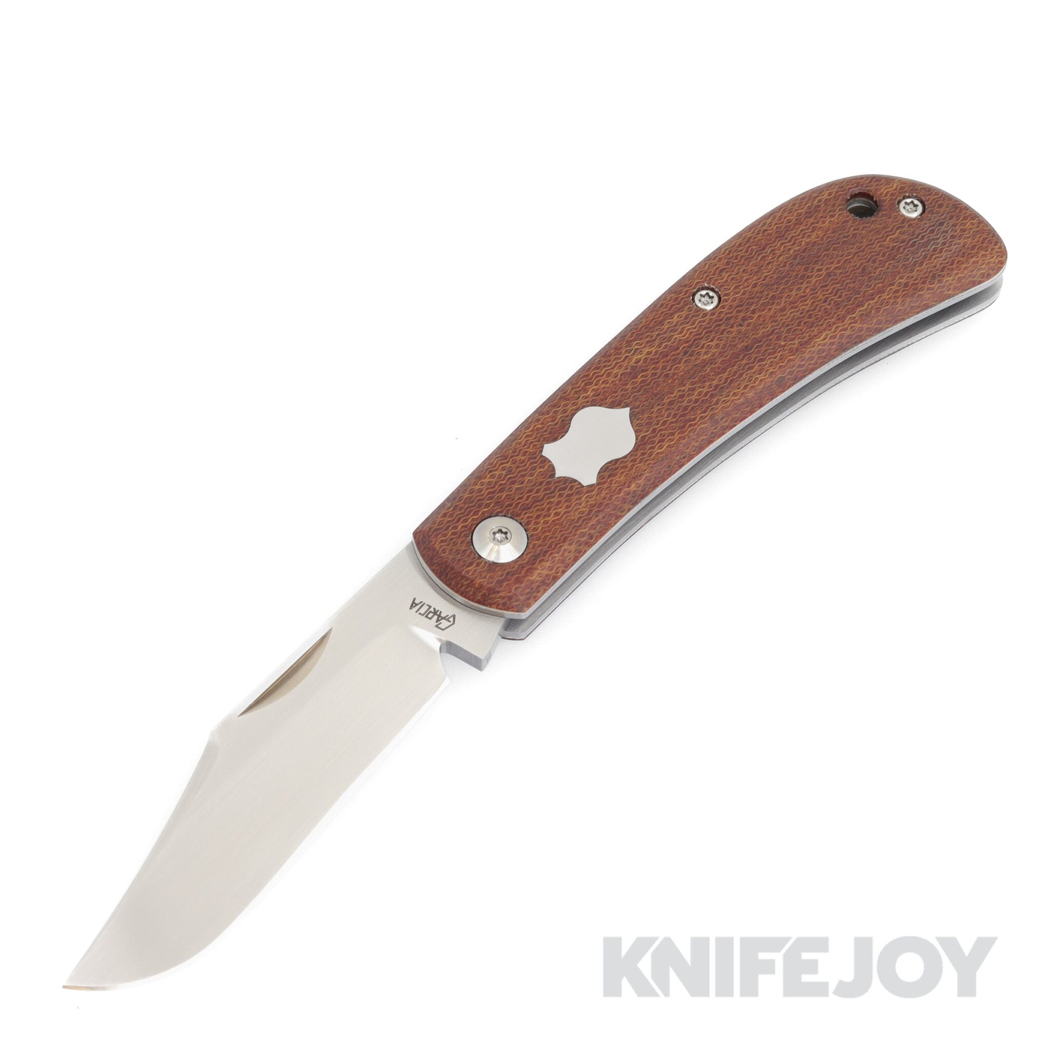 Garcia Customs SlipJoint Knife CPM 154 Hand Rubbed Satin Blade with Vintage Cross Cut Canvas Cream G10 Scales