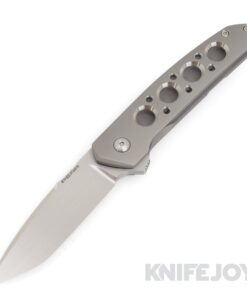 Enrique Pena Custom Cobra Flipper Plain Satin Blade with Speed Hole Titanium Scales/ Dark Zircuti Clip