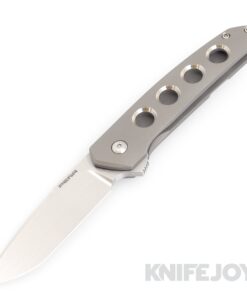 Enrique Pena Custom Cobra Flipper Knife Plain Satin Blade with Speed Hole Titanium Scales/ Dark Zircuti Clip