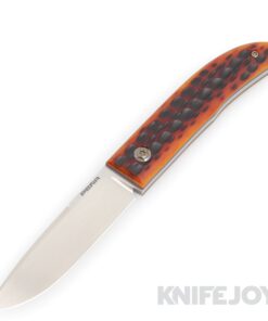 Enrique Pena Custom Fixed Blade Knife Plain Satin Blade with Jigged Bone Scales