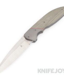 Jason Clark Custom Knives Model #16 Liner Lock Flipper CPM 154 Blade with Titanium Bolsters/ Micarta Scales