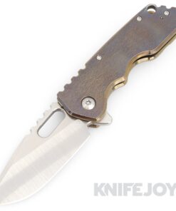 Attn2Detail Mercantile Knives Medium MK2 Satin Drop Point/Rising Magnacut Blade with Flamed Anodized Bark Titanium Handles