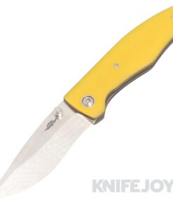 Jarosz Custom Knives Liner Lock Archon Magnacut Blade with Banana Micarta/ Titanium Handles