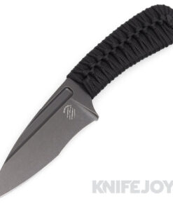 Bastinelli Knives/ Creations SIN Fixed Blade Black Stonewashed Blade with Cobra Wrapped Cord Handle