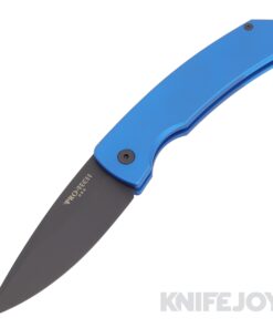 Pro-tech Knives PTM2603-BLUE Auto Magic 2 Whiskers-Scale Release Black Plainedge Blade with Solid Blue Aluminum Handles