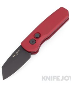 Pro-tech Knives PTR5403-RED Auto Runt 5 Reverse Tanto DLC Black Magnacut Blade with Red Aluminum Handles