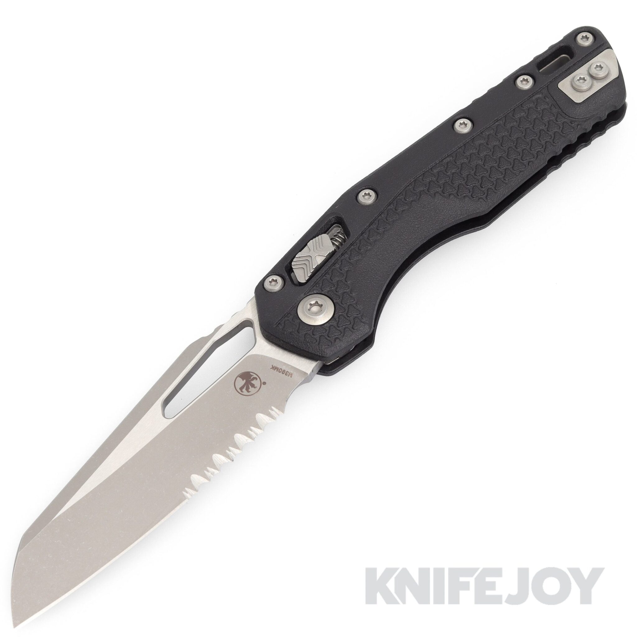 MICROTECH Standard Issue 210T-11APPMBK MSI Ram Lock Folder Single Edge Partially Serrated Apocalyptic Standard Blade with Black Polymer Tri-Grip Handles
