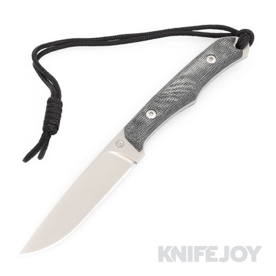 Chris Reeve Knives Inyoni Fixed Blade Magnacut Drop Point Blade with Black Canvas Micarta Handles