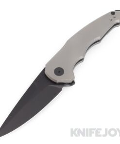 Hoback Knives HOB4212 OneSam Folder Knife CPM-20CV DLC Black Stonewash Blade with Stonewash Titanium Handles