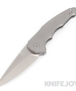 Hoback Knives HOB4213 OneSam Folder Knife CPM-20CV Stonewash Blade with Stonewash Titanium Handles
