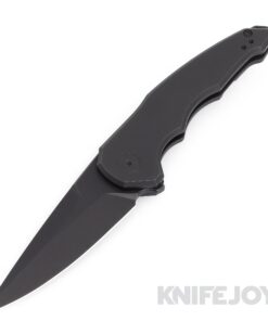 Hoback Knives HOB4210 OneSam Folder Knife CPM-20CV DLC Black Stonewash Blade with DLC Black Stonewash Titanium Handles