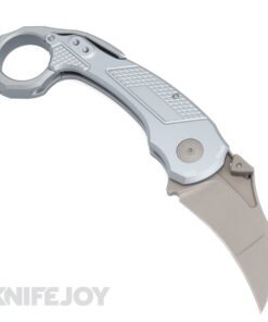 Hoback Knives HOB4226 The Tactical Toucan Folding Karambit Knife CPM-20CV Stonewash Blade with Type III Military Hard Anodized Finish Aluminum Handles