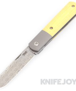 Enrique Pena X Series Front Flipper Barlow #2 Spey Blade Damasteel with Custom Micarta