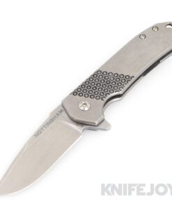 Nottingham Tactical Ultra4 Folder Tumbled Blade with Honey Badger Blackened Titanium Handles
