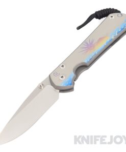 Chris Reeve Knives Large Sebenza 31 Drop Point Magnacut Blade with "Fantasy Island" Unique Graphic Handles