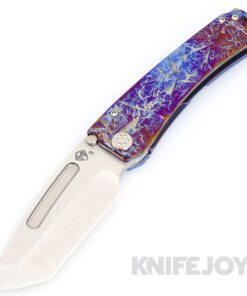 Medford Knives Marauder 3V Satin Tanto Blade with Acid Etched "Stained Glass" Handles/ Standard Hardware/ Acid Etched Clip
