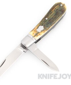 Jim Dunlap Custom Knives Sway Back Jack Slip Joint CPM 154 Double Blade with Mammoth Handles/ 416 SS Bolster and Liner