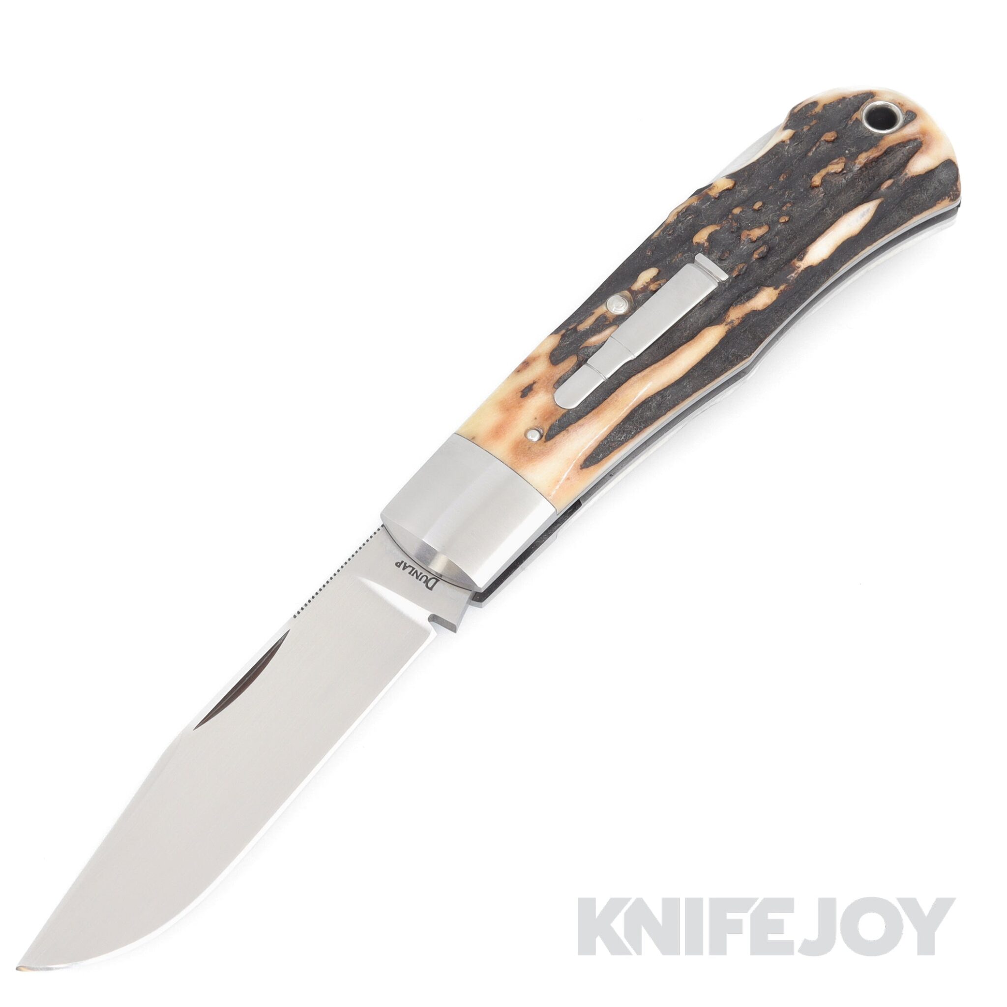 Jim Dunlap Custom Knives Remington 4" 1306 CPM 154 Blade with Stag Handles/ 416 SS Bolster