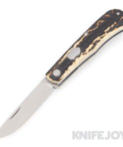 Tom Ploppert Knives 80% F1 SlipJoint Knife CPM 154 Blade with Premium Stag Handles/ Alum/ Bronze Bushing