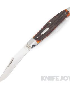 Jeff Hawkins Knives Muskrat Slip Joint 2 Blade with Amber Dyed Stag Handles/ 416 SS Frame