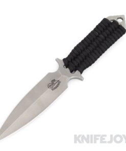 Jed Hornbeak Knives Paracord Dagger Fixed Blade Stonewash Double Edge CPM 3V Blade with Paracord Wrapped Handles
