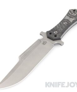 Jed Hornbeak Knives Coffin Fixed Blade Stonewash CPM 3V Bowie Blade with Micarta Handles