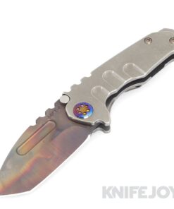 Medford Knives Micro Praetorian T S45VN Vulcan Tanto Blade with Tumbled Handles/ Flamed Hardware and Clip