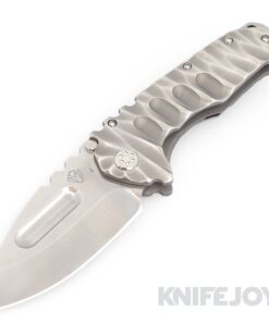 Medford Knives Praetorian Ti S45VN Tumbled Drop Point Blade with Silver Predator Handles/ Standard Hardware and Clip