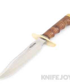 Randall Made Knives Model 16 SP#1 Fixed Blade Stainless Sawtooth Blade with Leather Handles/ Double Hilt/