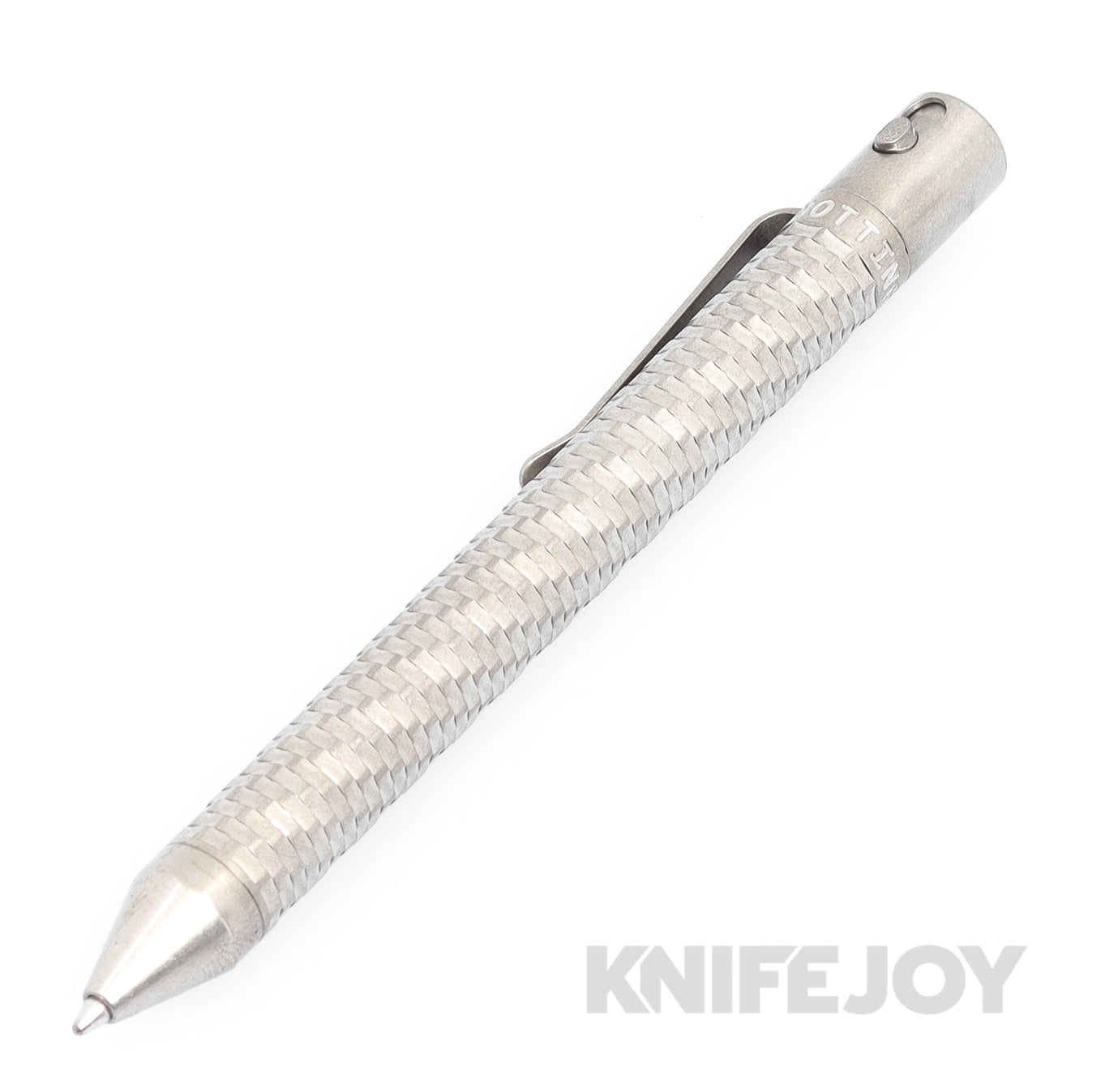 Nottingham Tactical TiButton Right Hand Double Lock Parker Full Digital Tumbled Titanium Pen